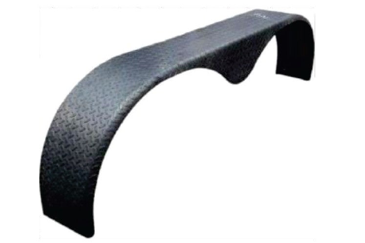 Teardrop Fender Tandem Axle 72"X10"X20" Round 14 GA Tread Plated